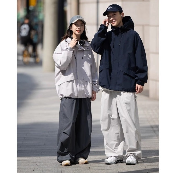 Windproof Simple Hooded Jacket BI2027