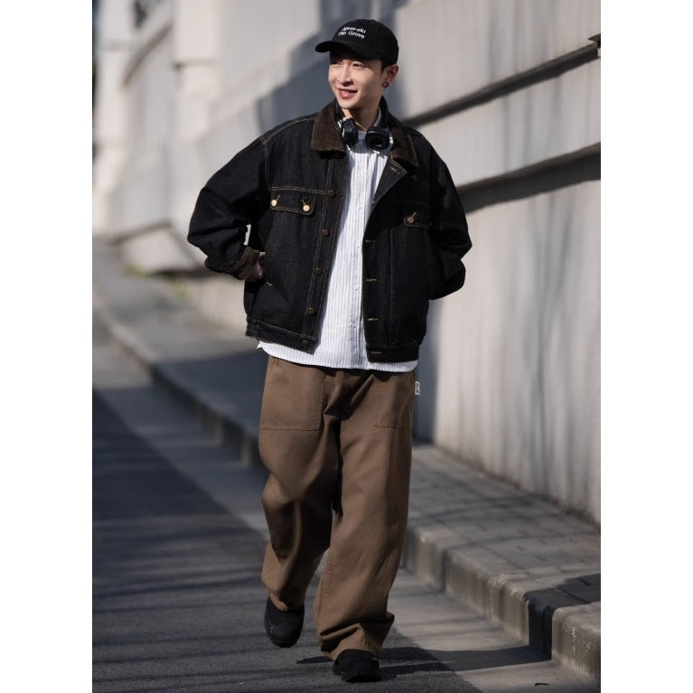 Corduroy Collar Denim Jacket BI2001
