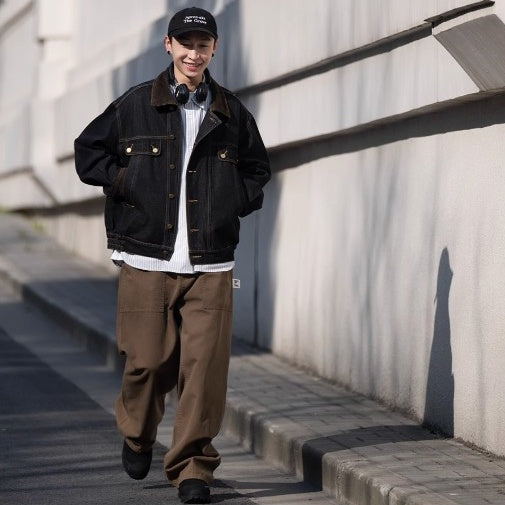 Corduroy Collar Denim Jacket BI2001