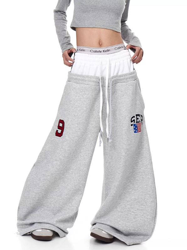 Layered-Waist Logo Buggy Sweat Pants MB7455
