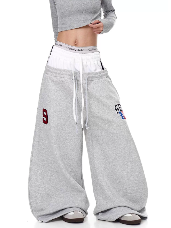Layered-Waist Logo Buggy Sweat Pants MB7455
