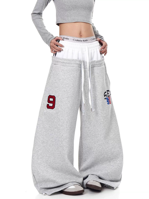 Layered-Waist Logo Buggy Sweat Pants MB7455