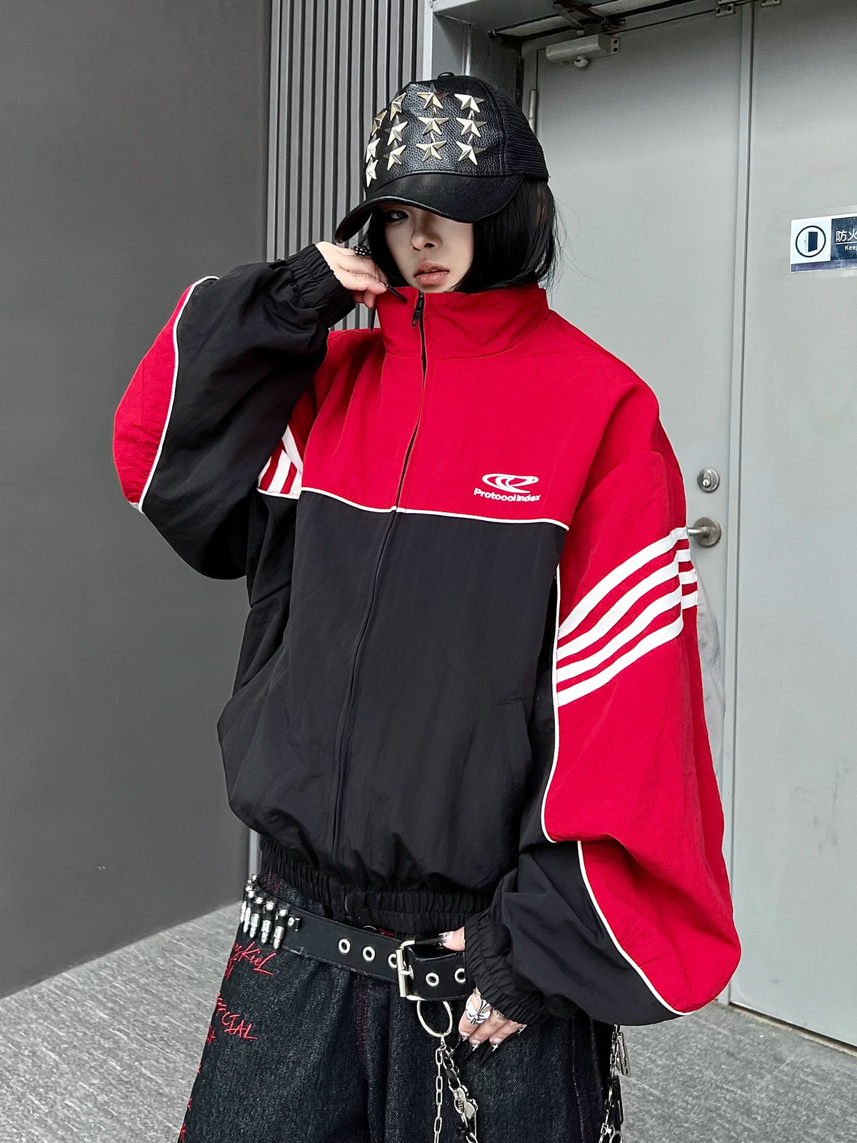 Bicolor Line Design Track Jacket MB7458