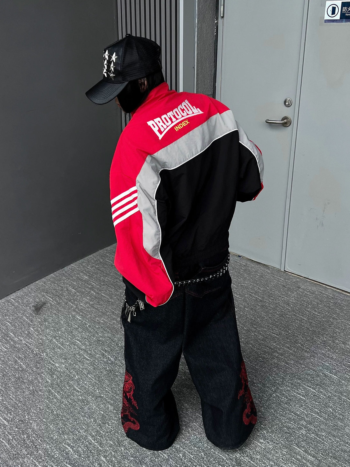 Bicolor Line Design Track Jacket MB7458