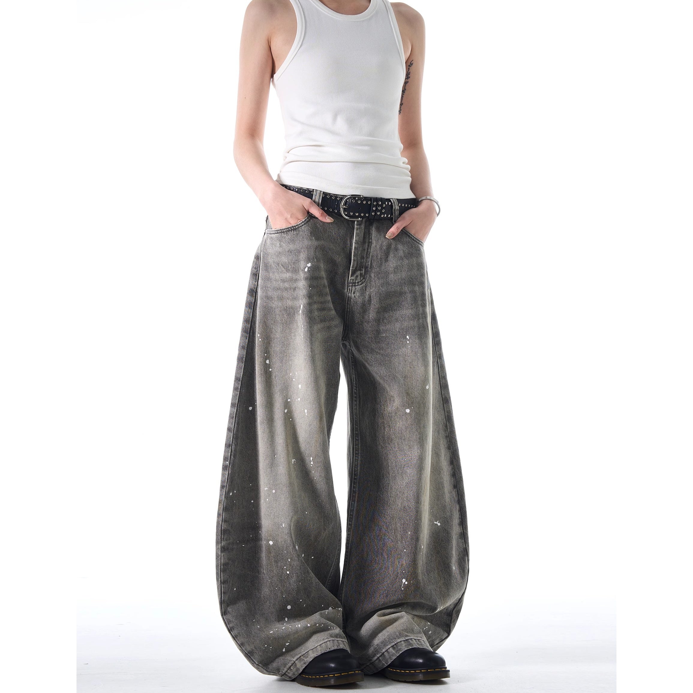 Splash Wash Vintage Wide-Leg Curve Jeans MB7370