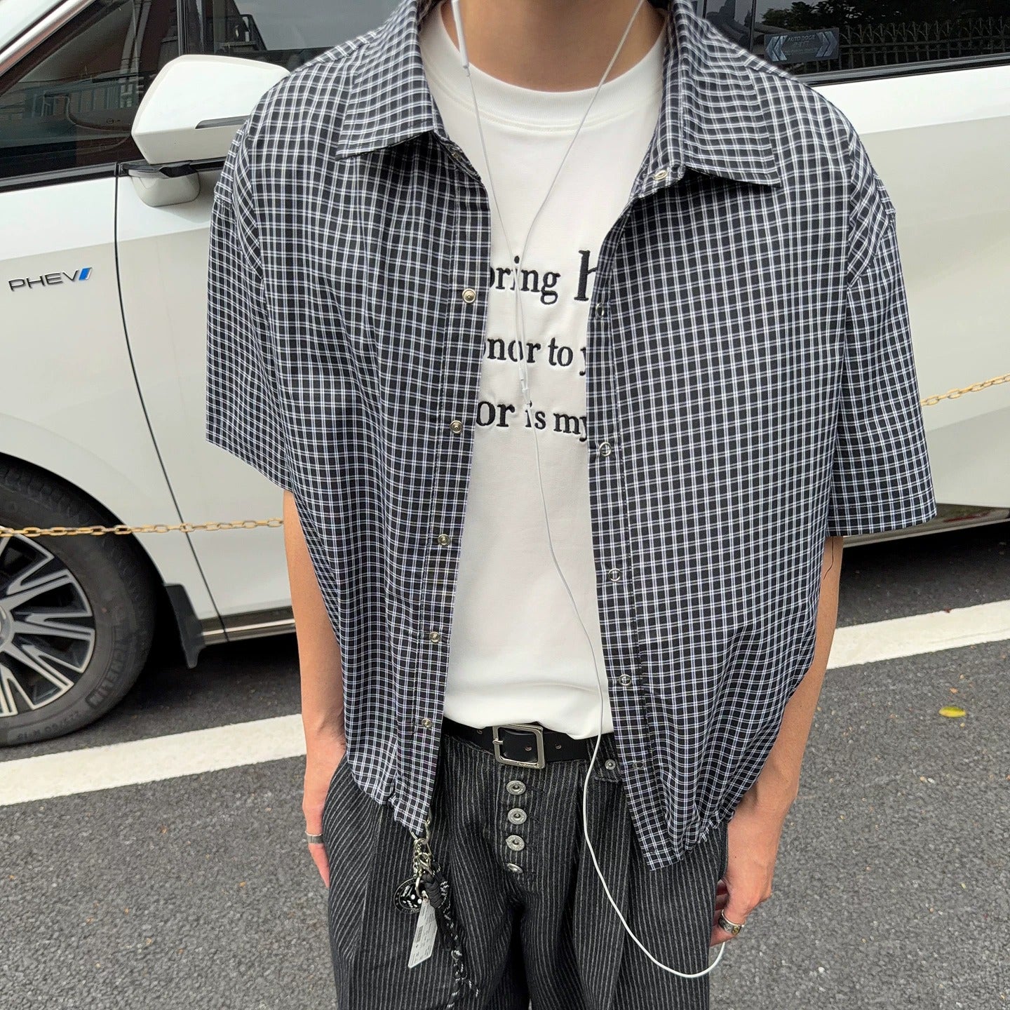 Retro Check Utility Shirt MB7385