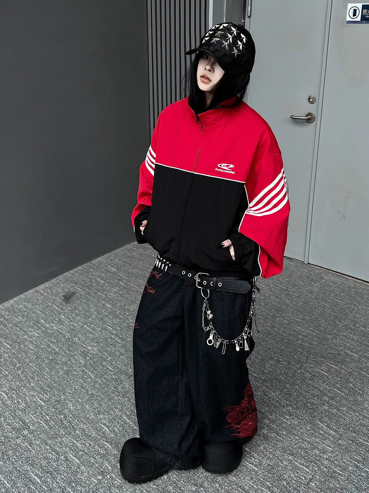 Bicolor Line Design Track Jacket MB7458