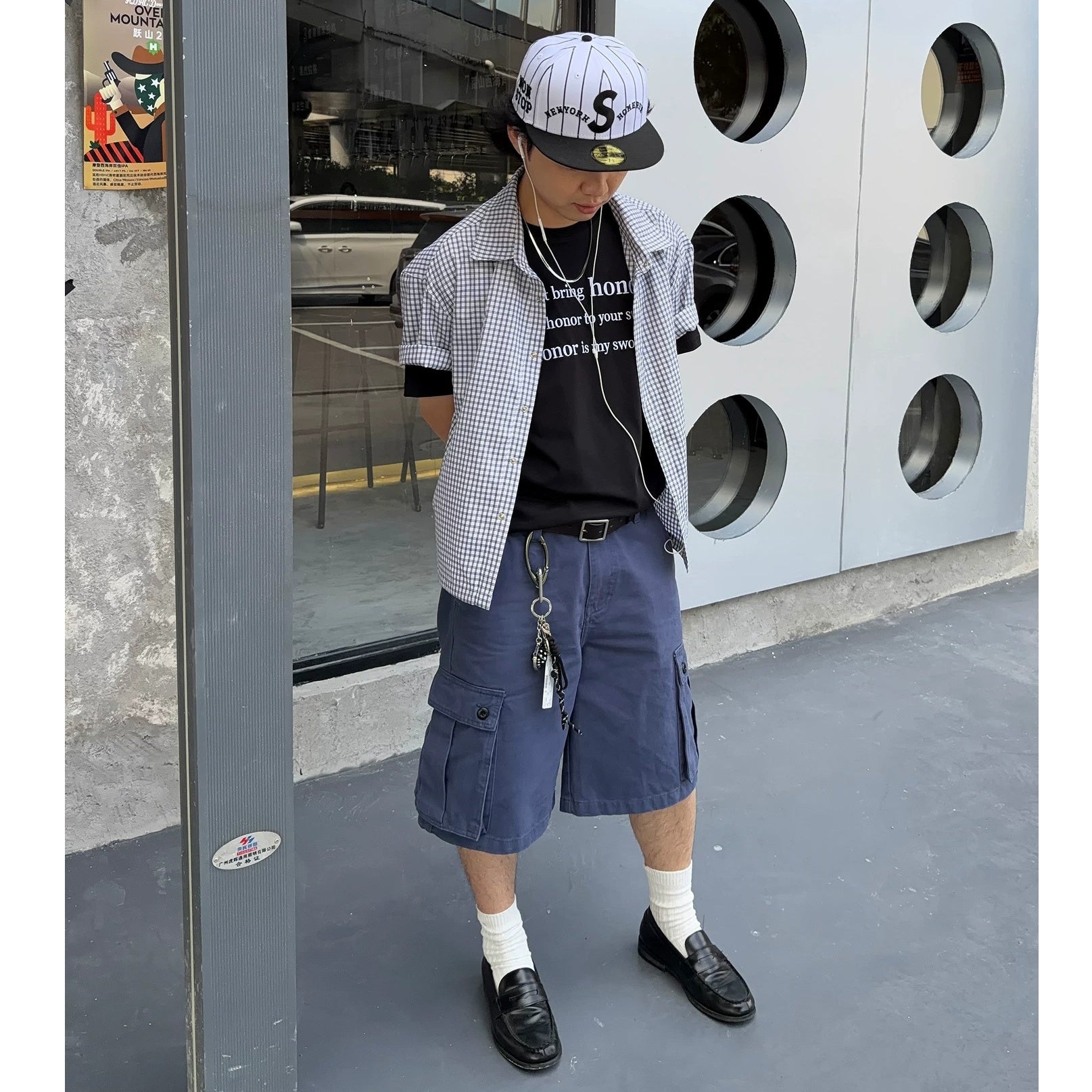 Retro Check Utility Shirt MB7385