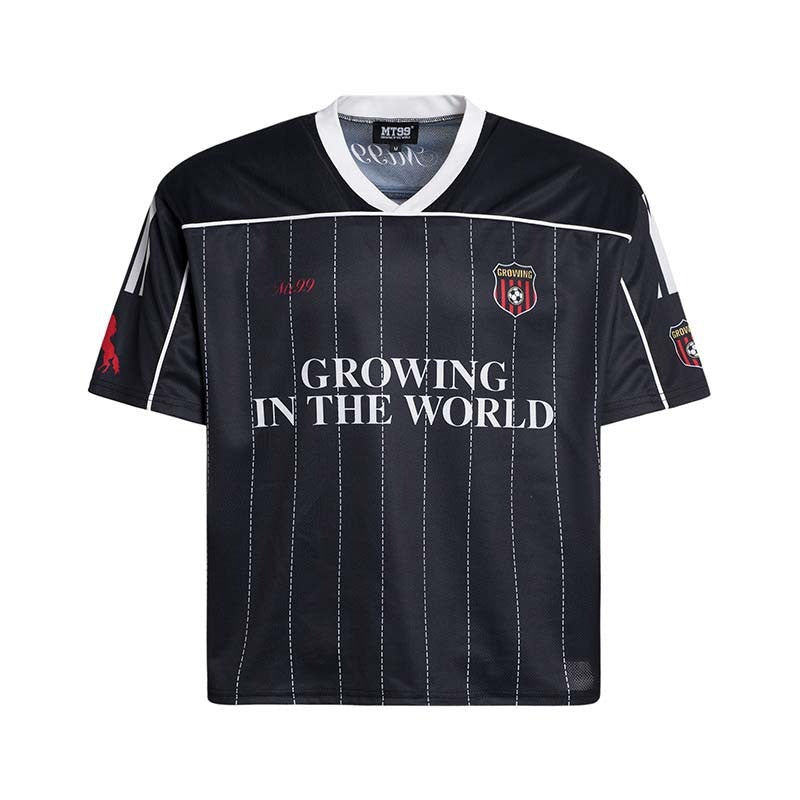 Alphanumeric Print Oversized Game Shirt MB7387