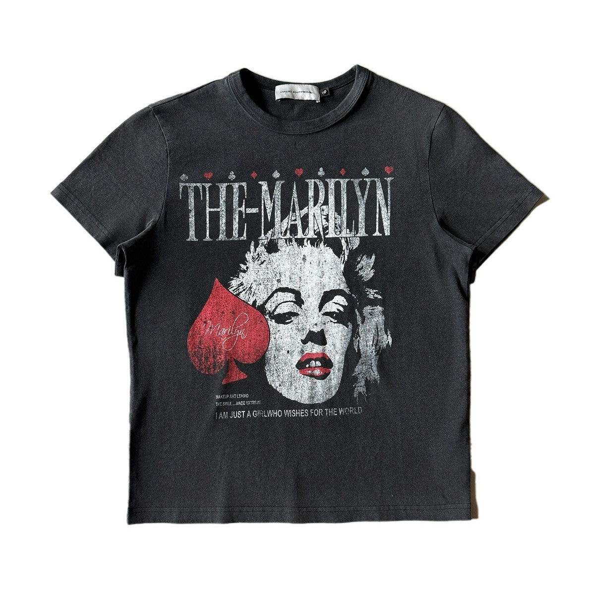 Vintage Like Crackle Print T-shirt MB7378