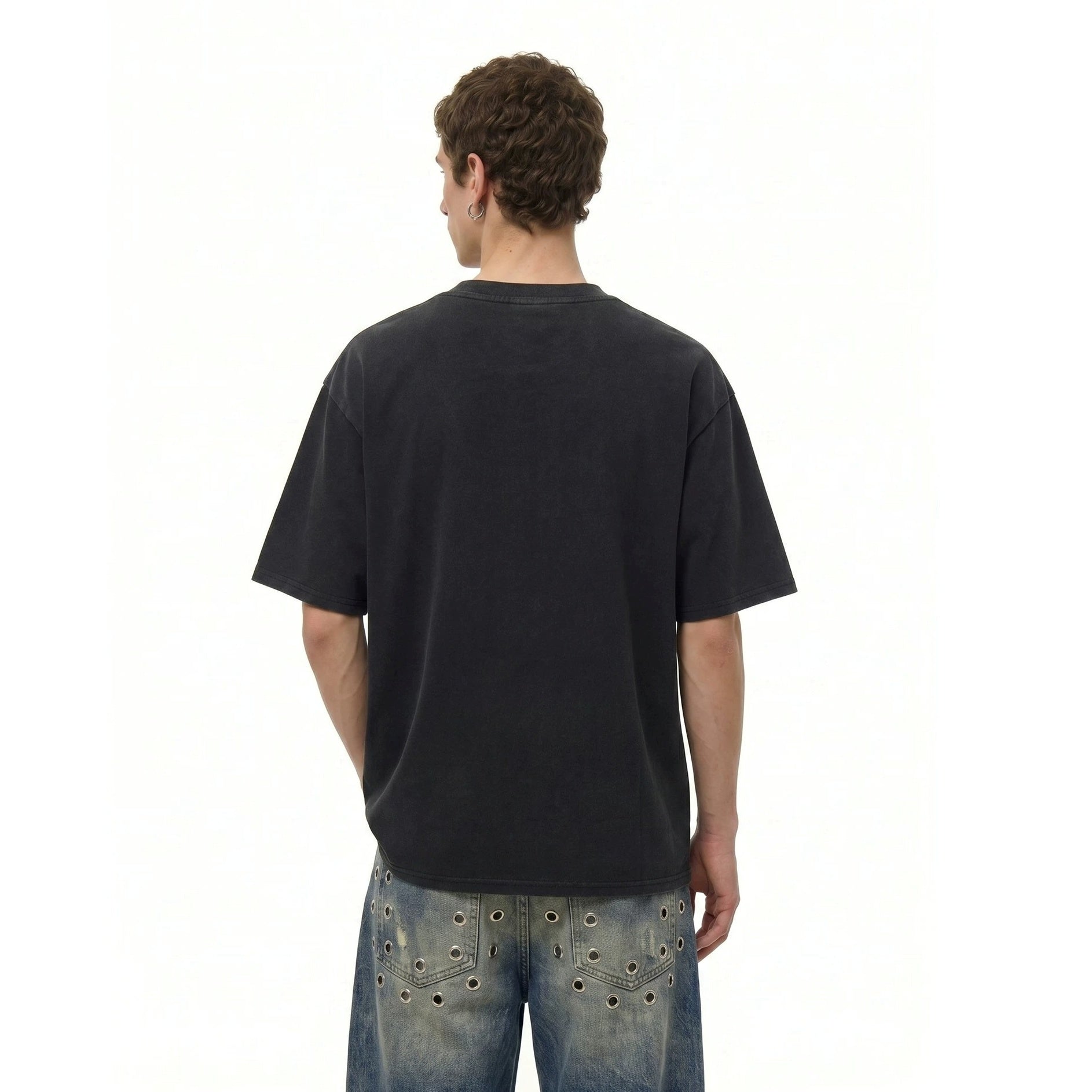 Vintage Wash Lips & Studs Graphic T-Shirt MB7412