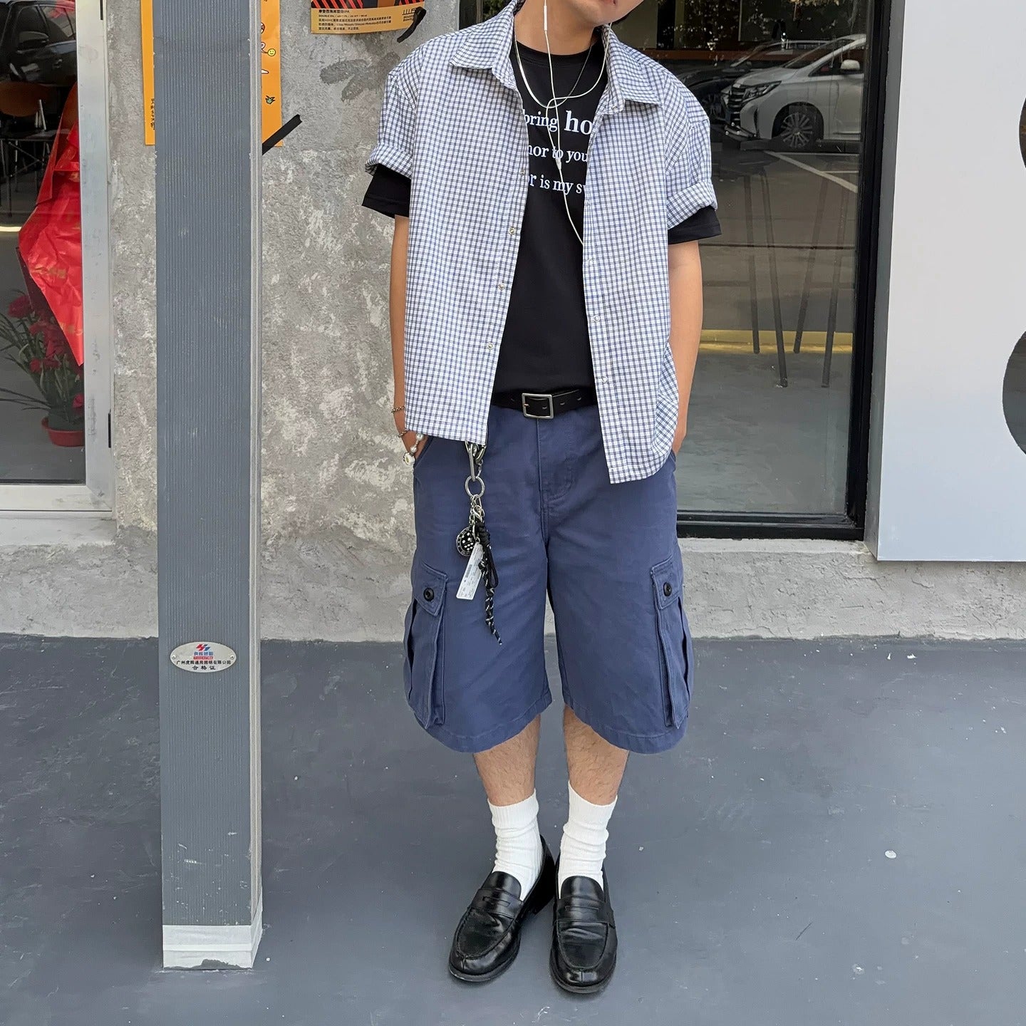 Retro Check Utility Shirt MB7385