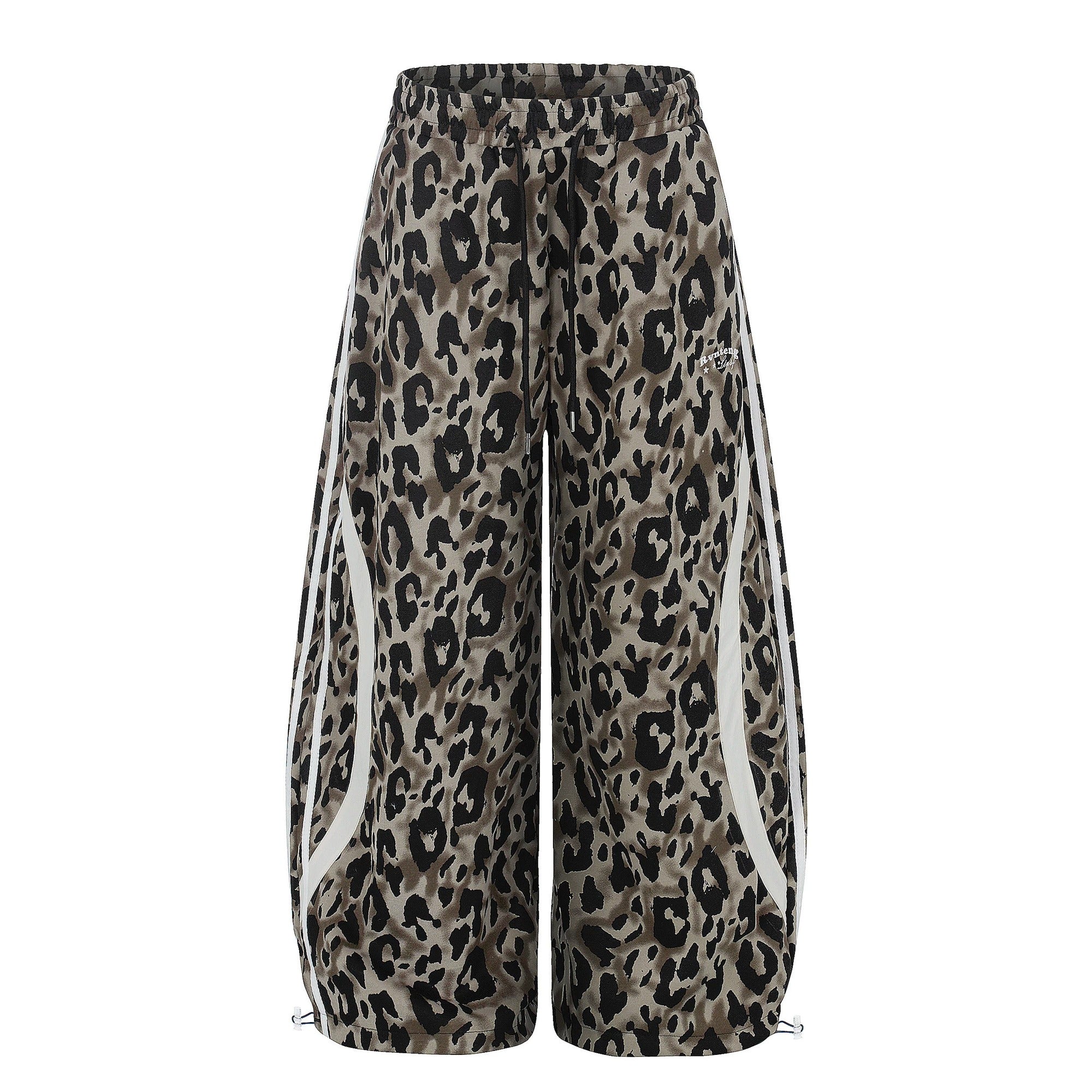 Leopard Side Stripe Wide Sweat Pants MB7409