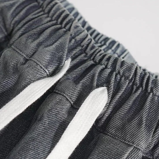 Camouflage Ripped Cropped Denim Pants MB7377