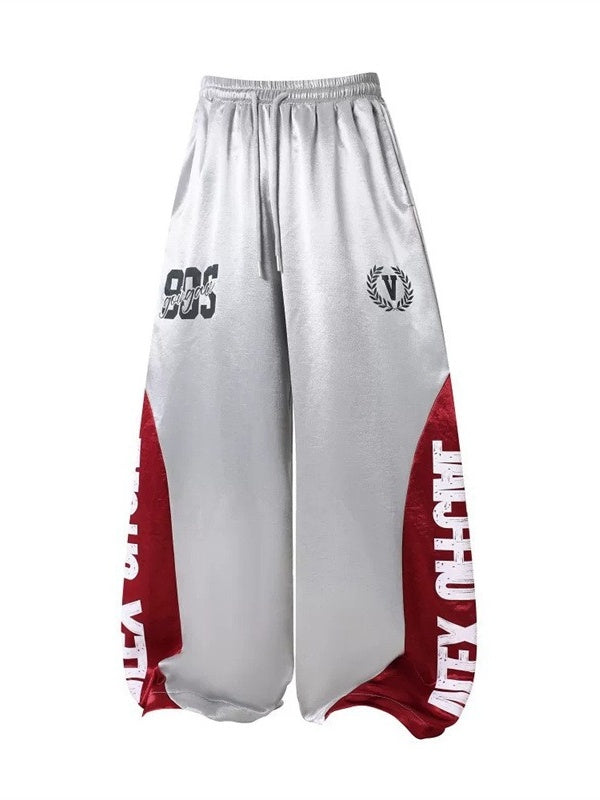 Color-Blocking Gossy Lettered Wide Pants MB7457