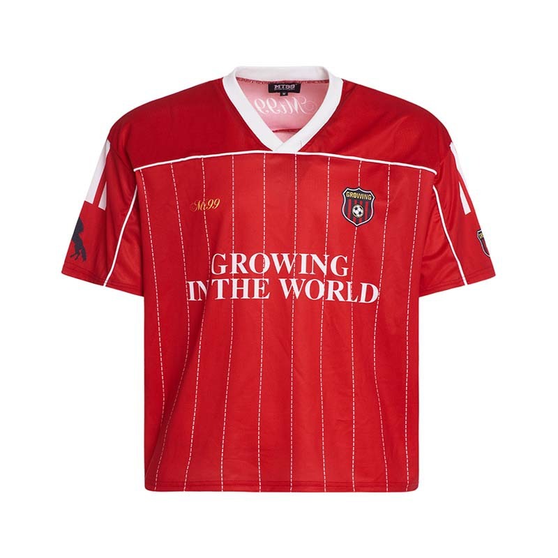 Alphanumeric Print Oversized Game Shirt MB7387