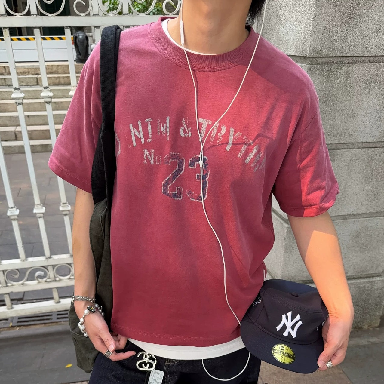 Vintage Fade Numbering T-Shirt MB7394