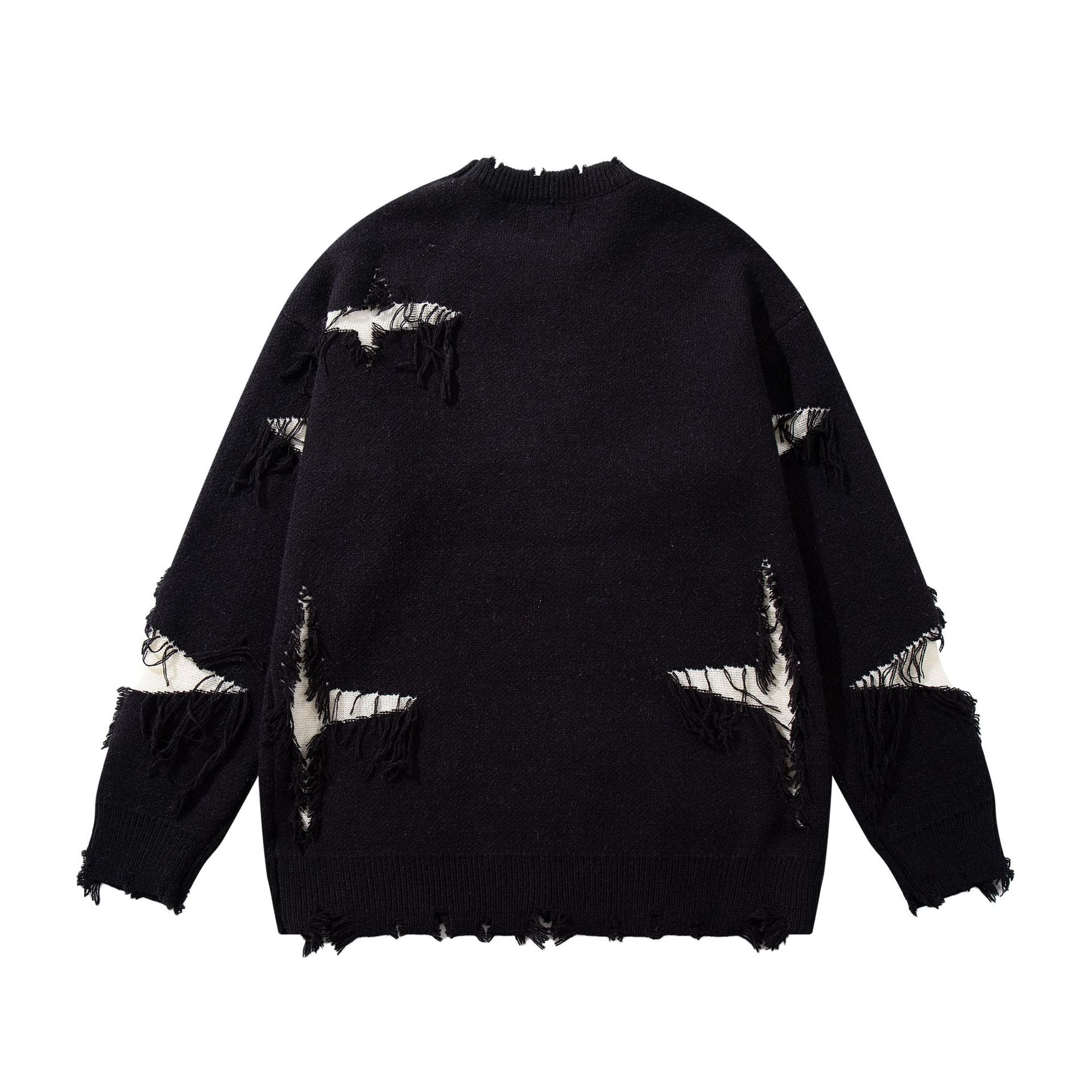 Damaged Skull Jacquard Sweater MB7416