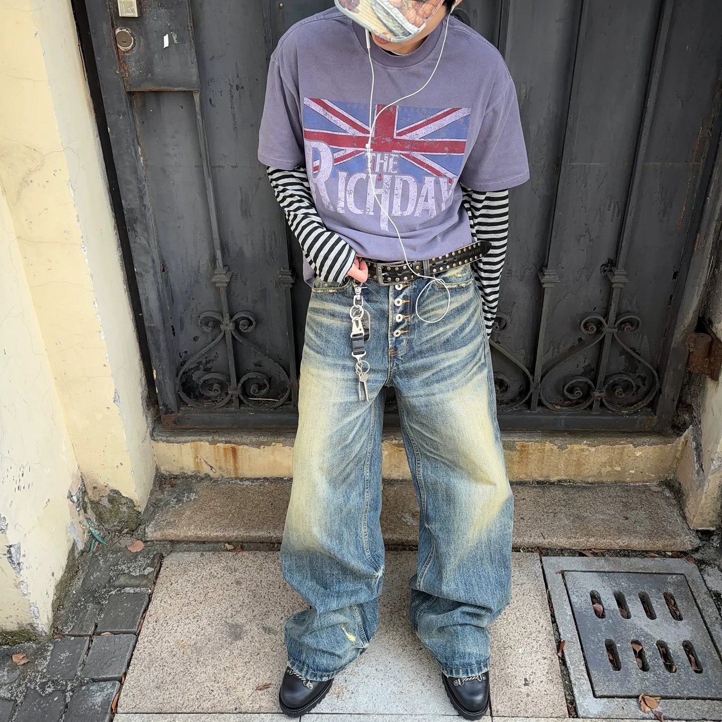 Fade Union Jack Graphic T-Shirt MB7395