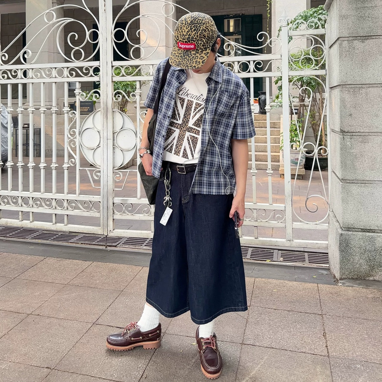 Relaxed Fit Checked Short Sleeve Shirt MB7393