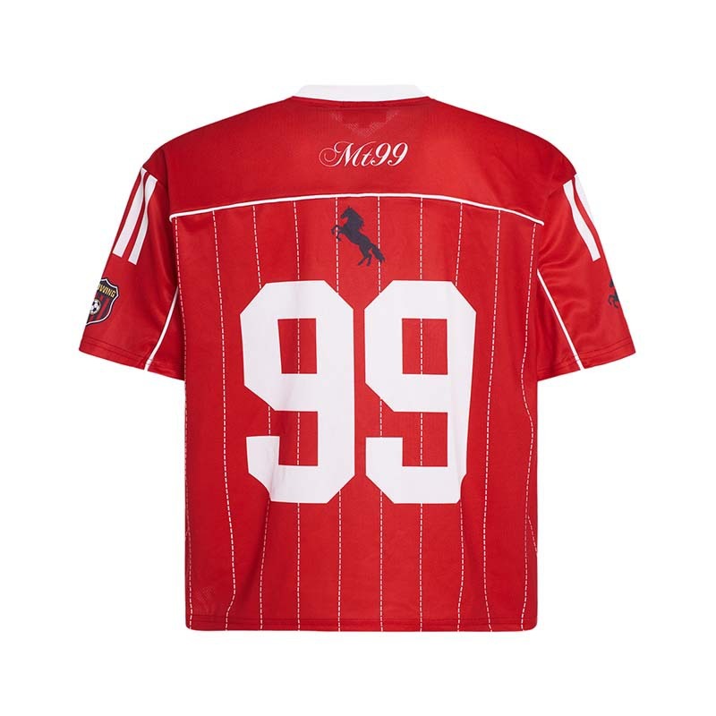 Alphanumeric Print Oversized Game Shirt MB7387