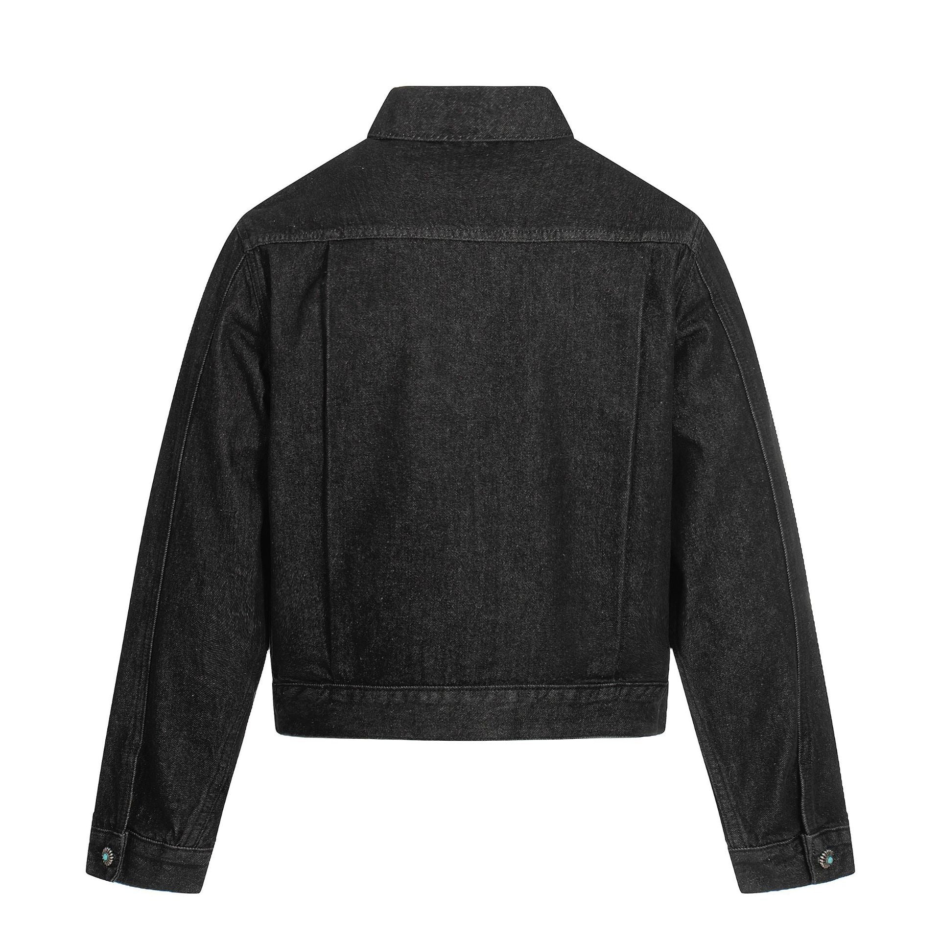 Western Detalied Metal Buckle Denim Jacket MB7396