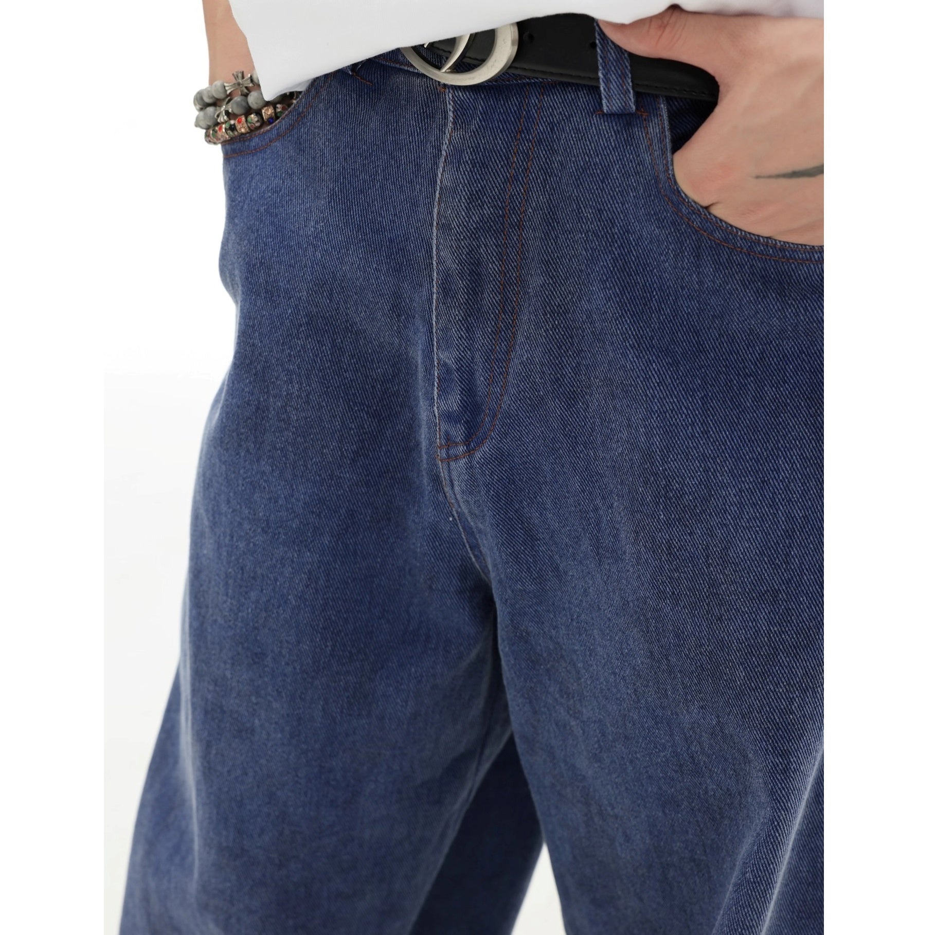 Splashed Ink Tie-dye Wide-Leg Jeans IN7070