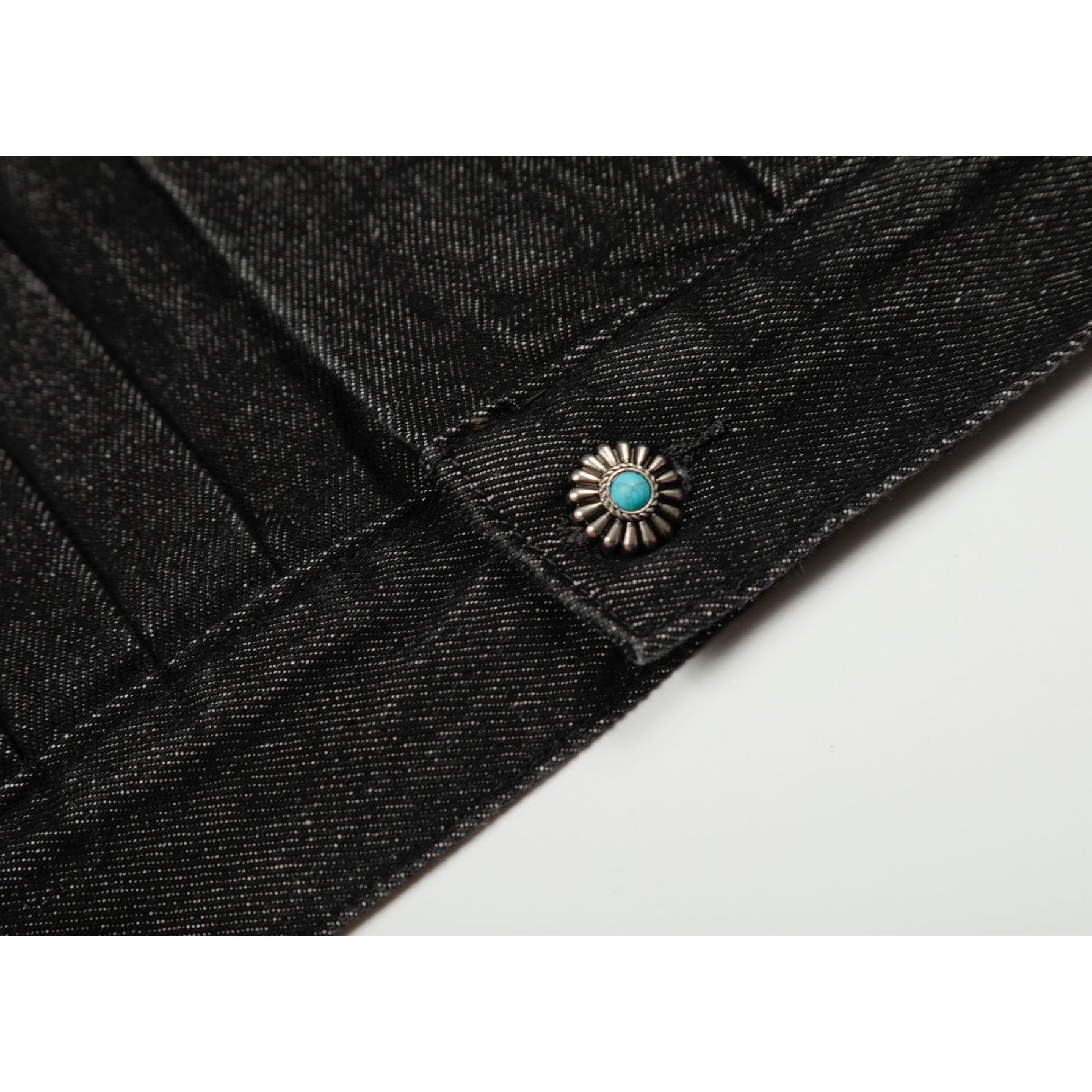 Western Detalied Metal Buckle Denim Jacket MB7396