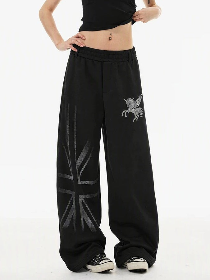 Five-Point Star Embroidered Sweat Pants MB7468