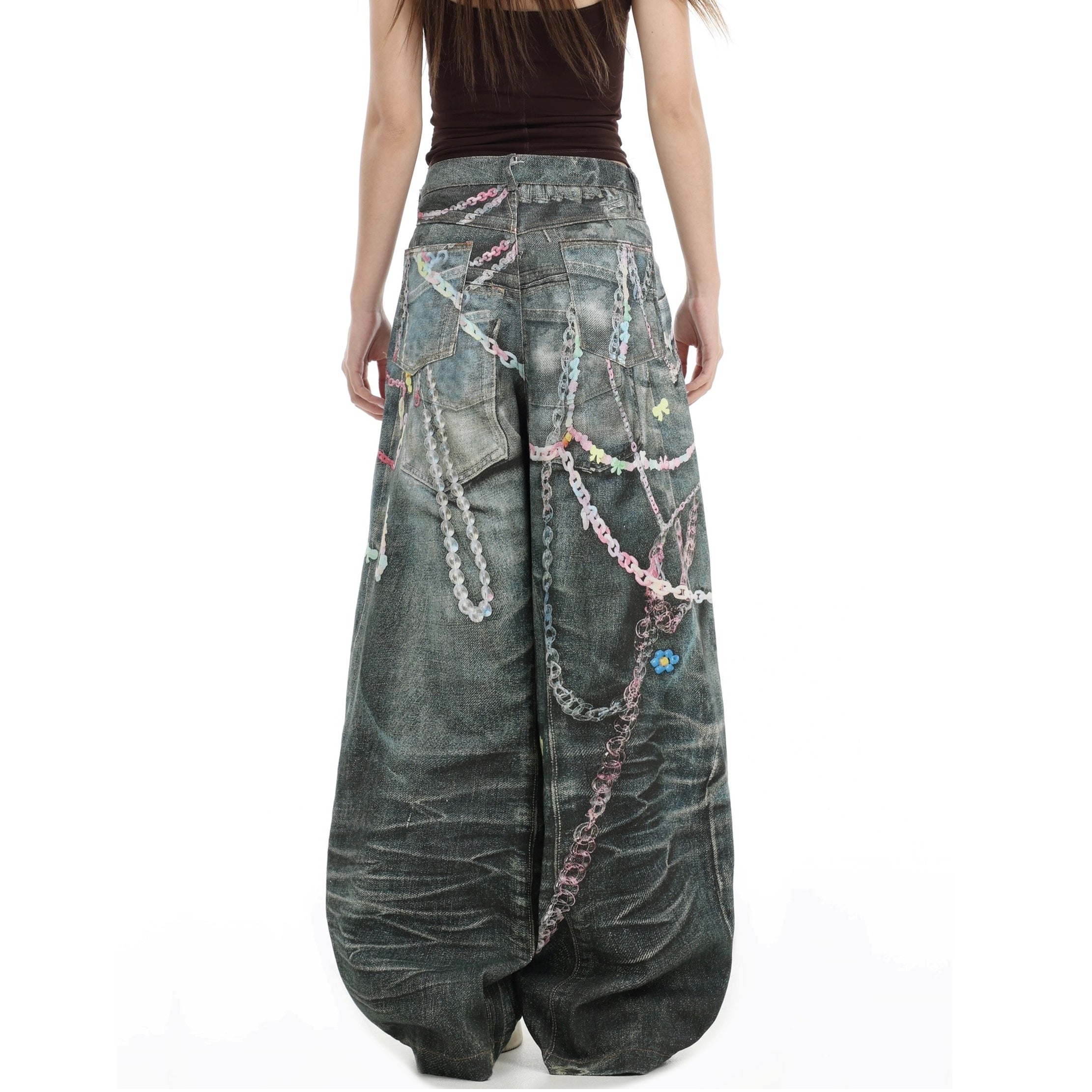 Direct Spray Candy Chain Print Jeans IN7061