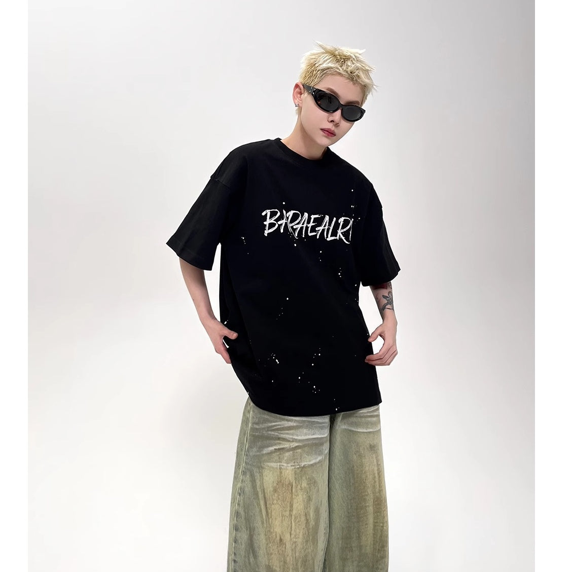 Splash Ink Letter T-Shirt EAT153