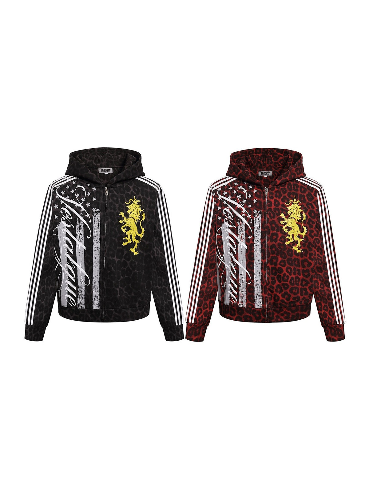 Leopard Print Hooded Sweat Short Jacket MB7467