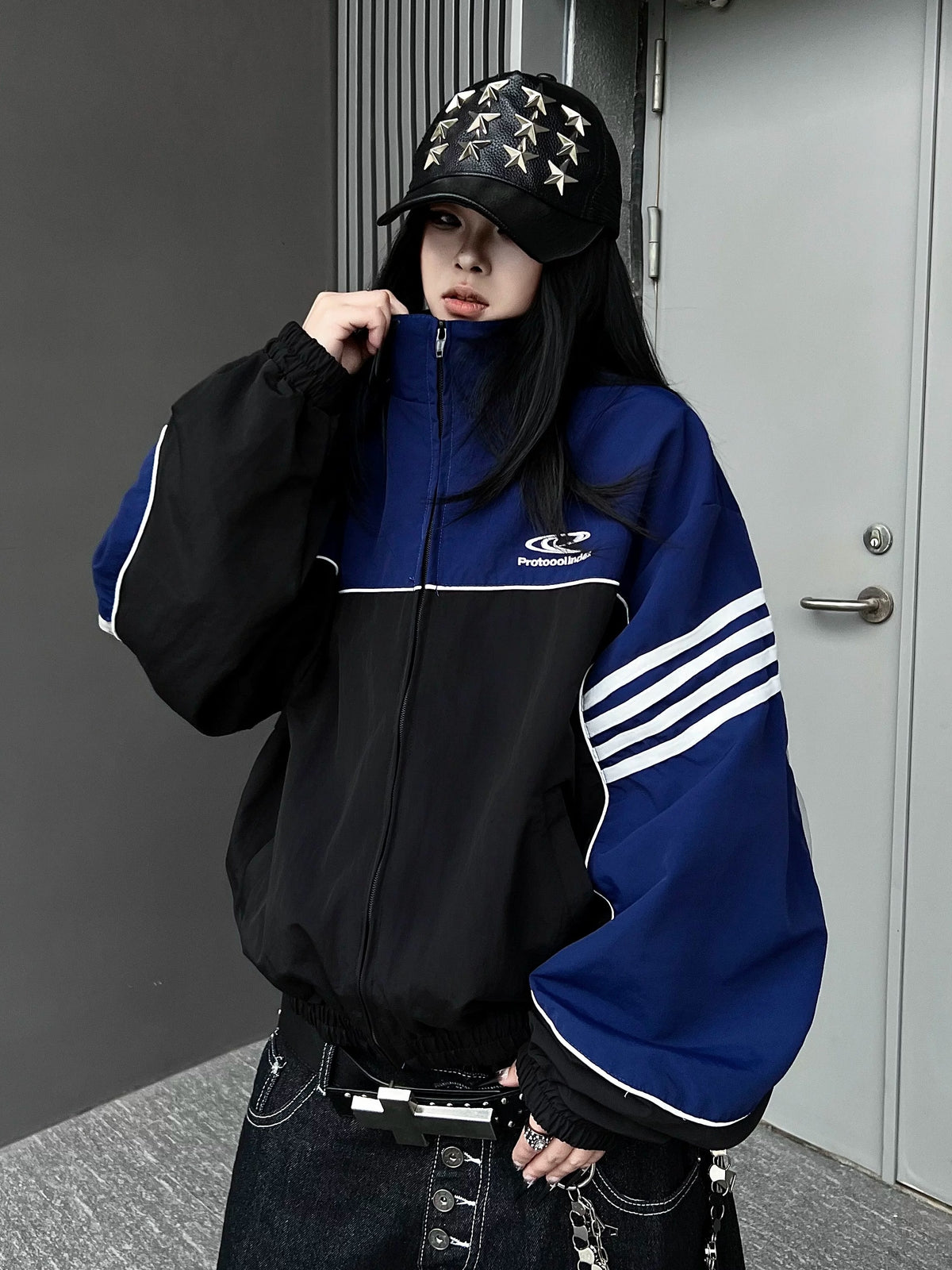 Bicolor Line Design Track Jacket MB7458