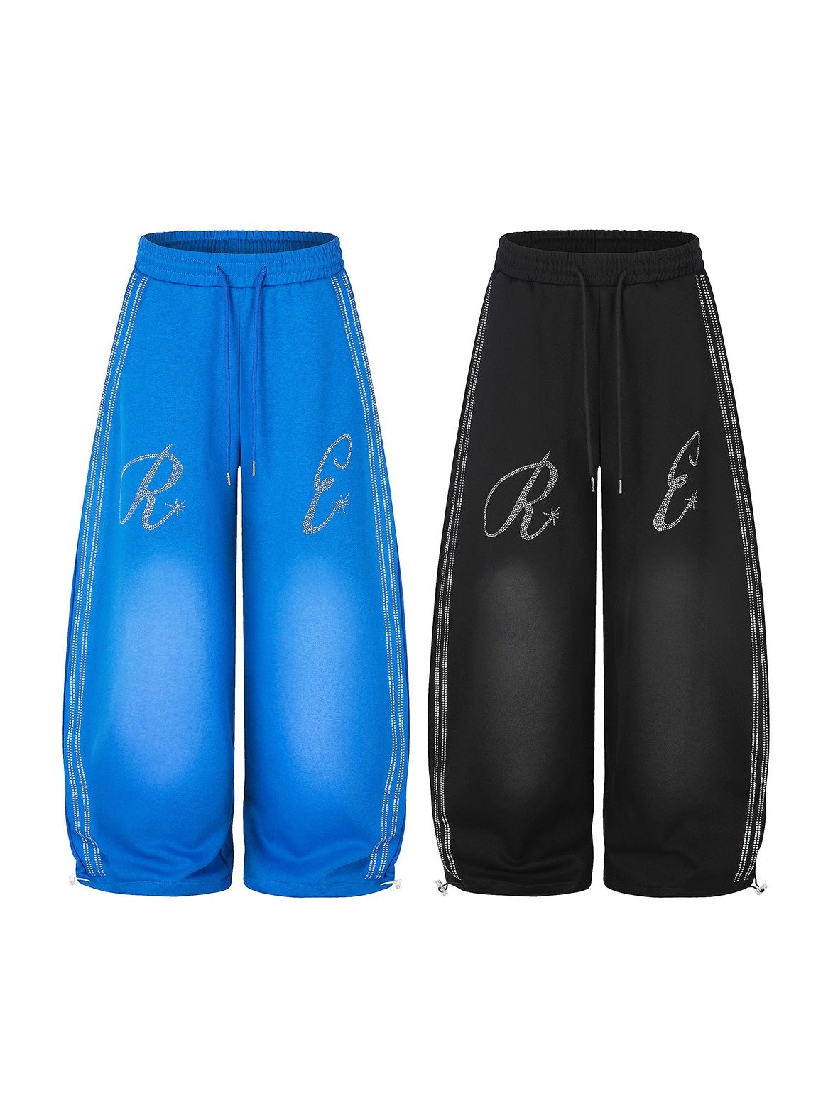 Rhinestone-Inspired Wide-leg Sweat Pants MB7438