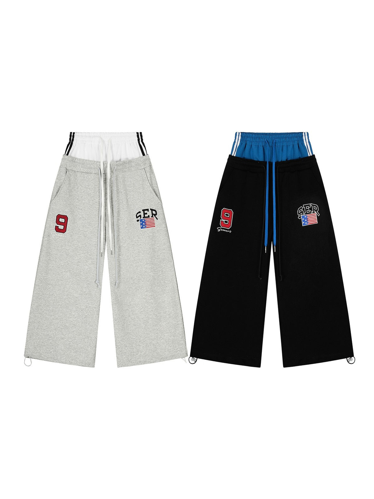 Layered-Waist Logo Buggy Sweat Pants MB7455