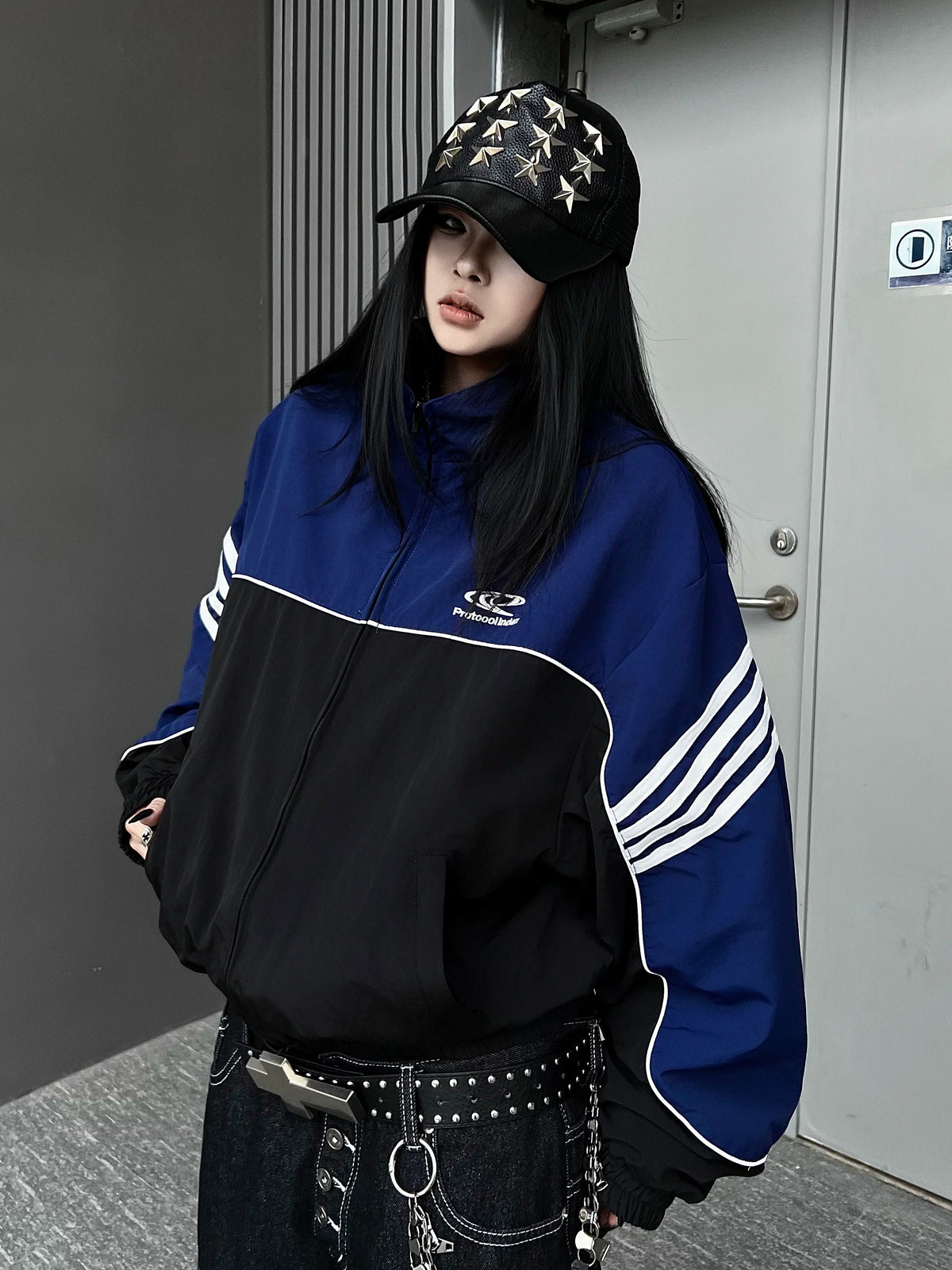 Bicolor Line Design Track Jacket MB7458