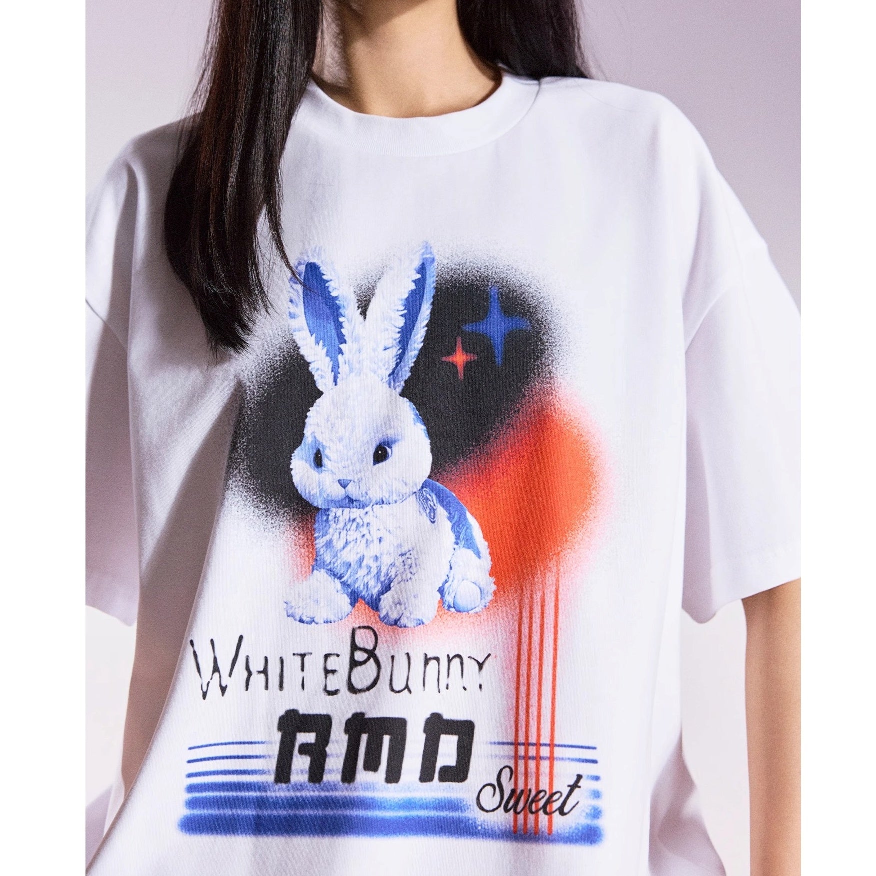 White Rabbit Print T-shirt MB7363