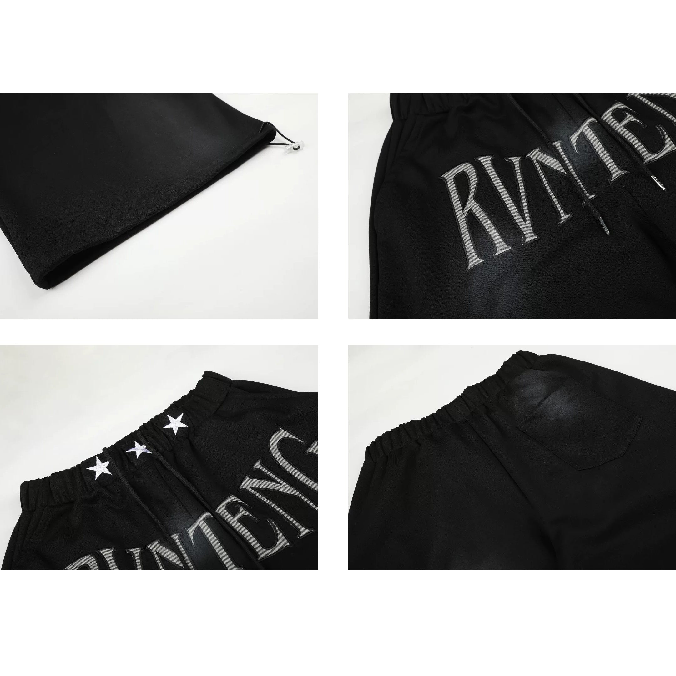 Dirty Dye Embroidered Wide Sweat Pants MB7437
