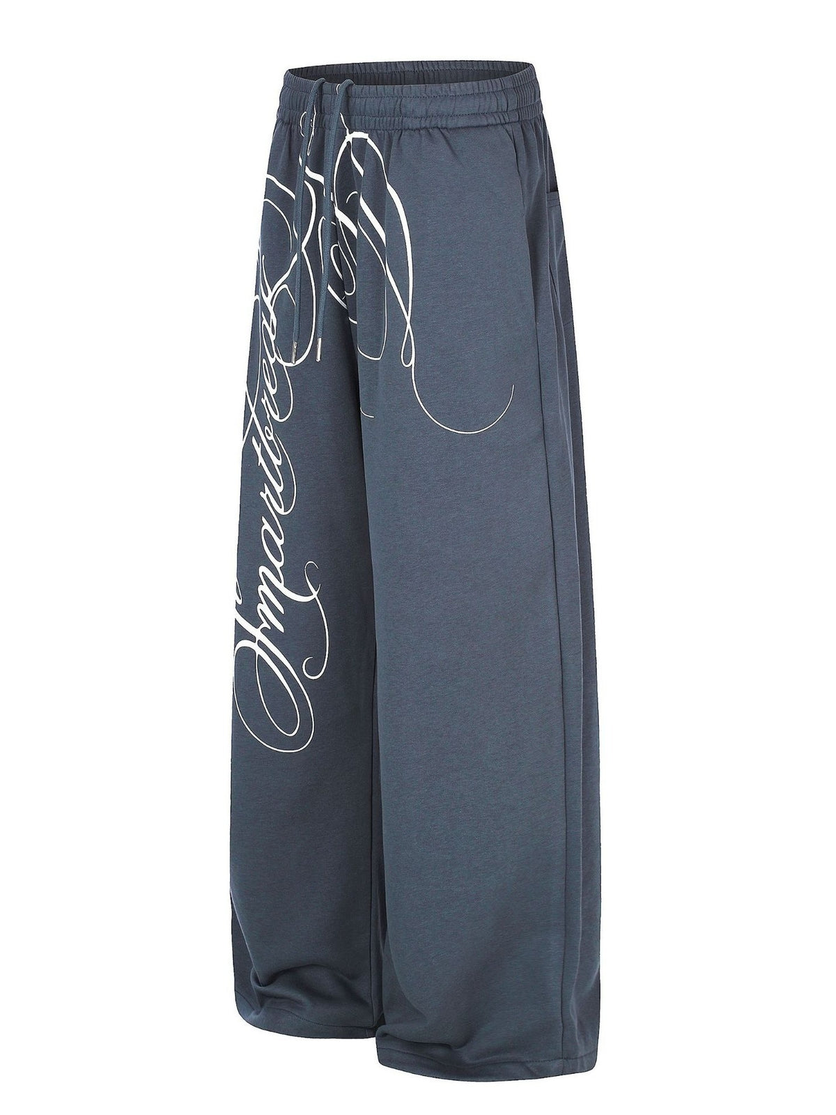 Letter Printed Wide-Leg Sweat Pants MB7469