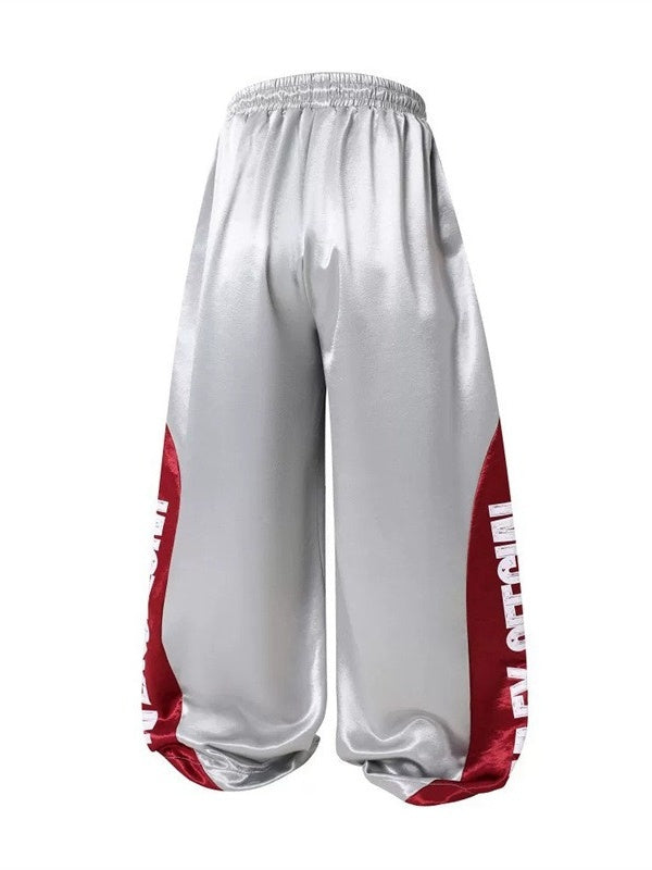 Color-Blocking Gossy Lettered Wide Pants MB7457