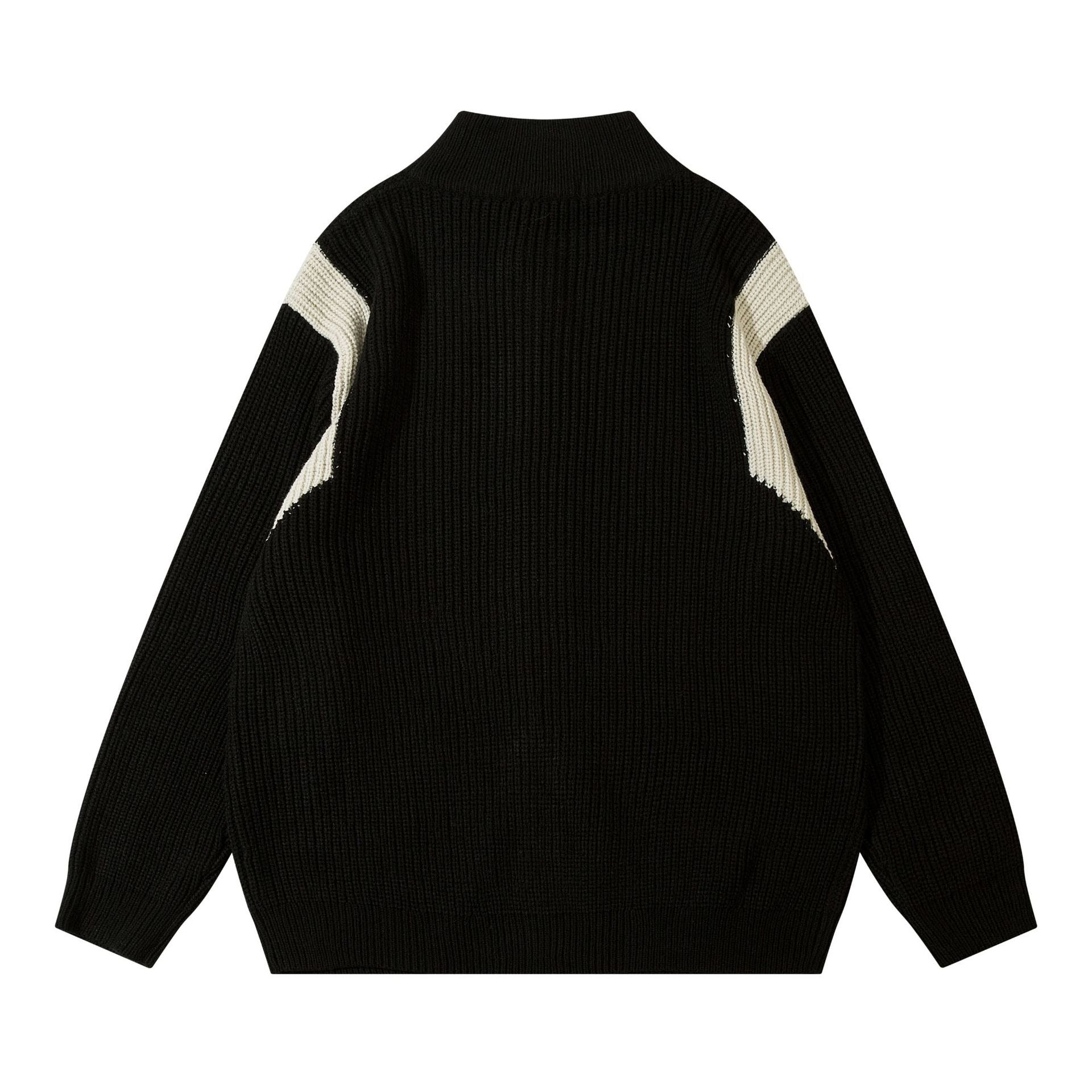 Color-Blocking Knitted Zip Jacket MB7418