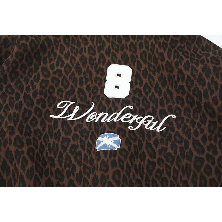 Leopard Numeric Patch Hooded Sweat Jacket MB7465