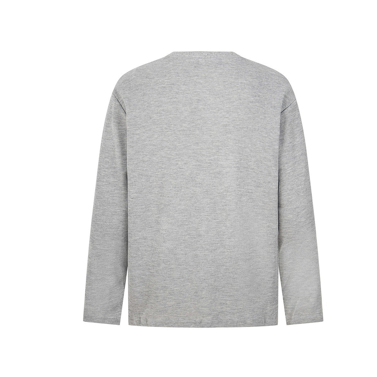 Cross Patchwork Waffle Henry Long Sleeve T-Shirt MB7421
