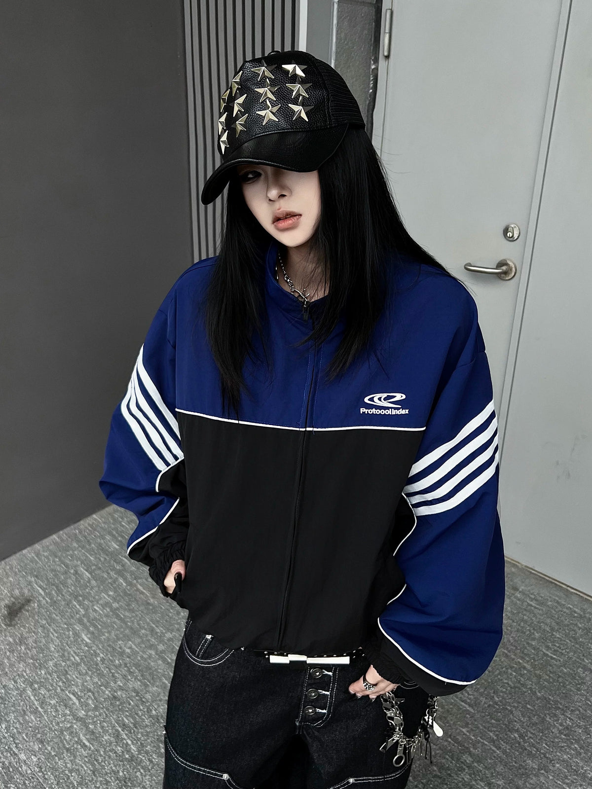 Bicolor Line Design Track Jacket MB7458