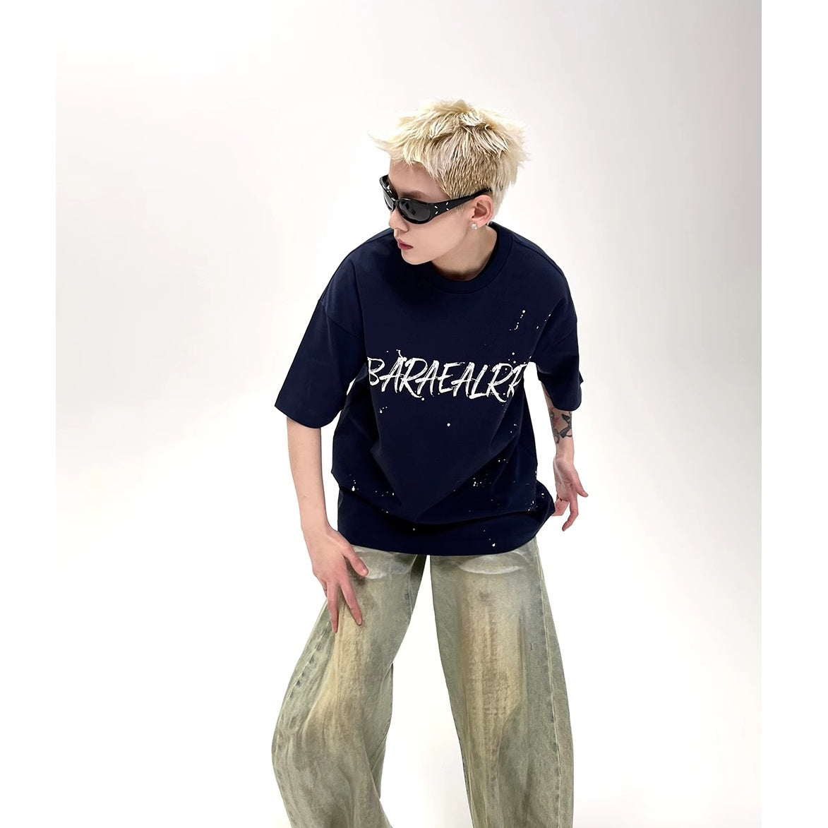 Splash Ink Letter T-Shirt EAT153