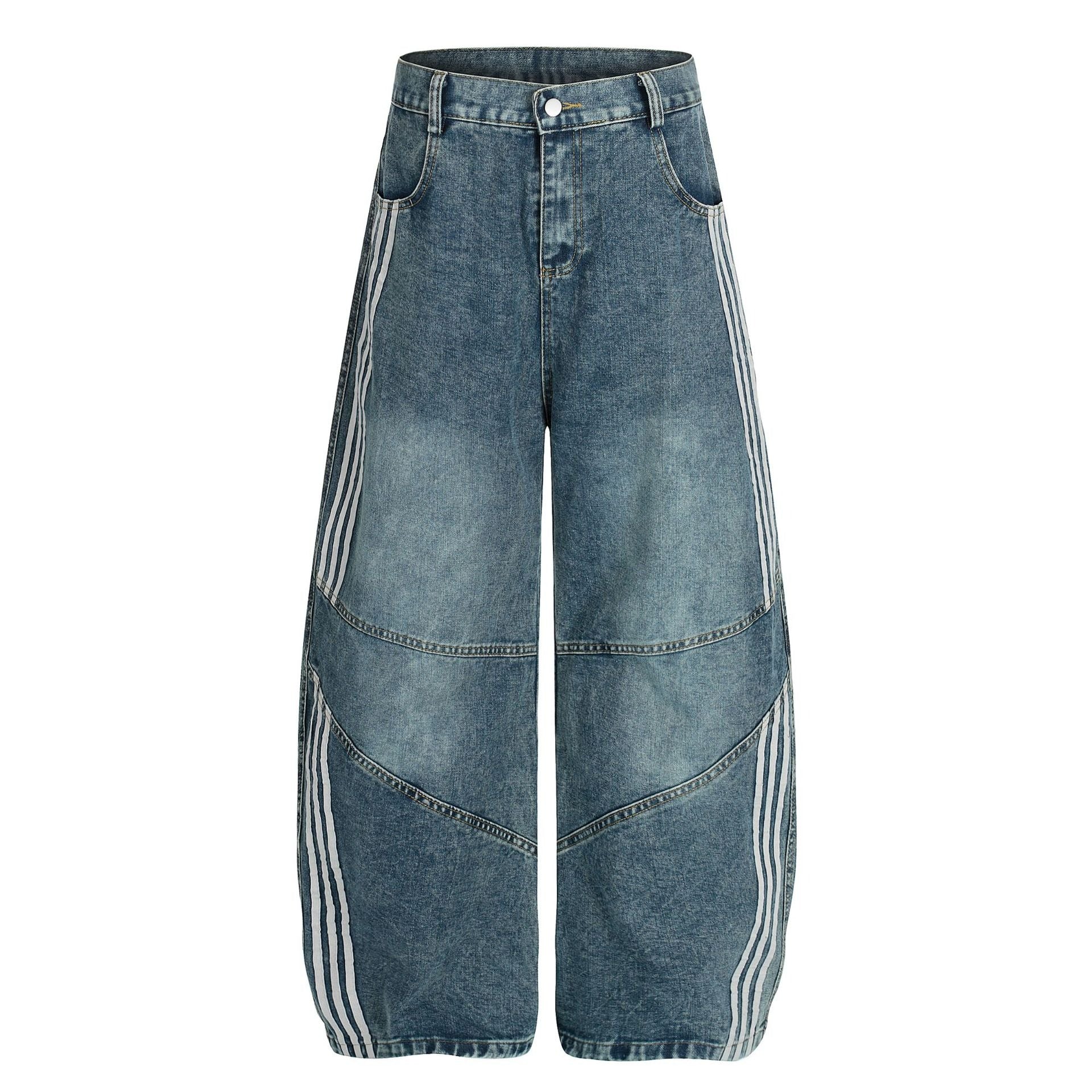 Deconstructed Three-Stripe Curved Jeans MB7419