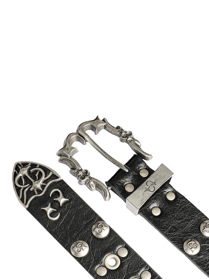Riveted Pin Buckle Metal Belt MB7460