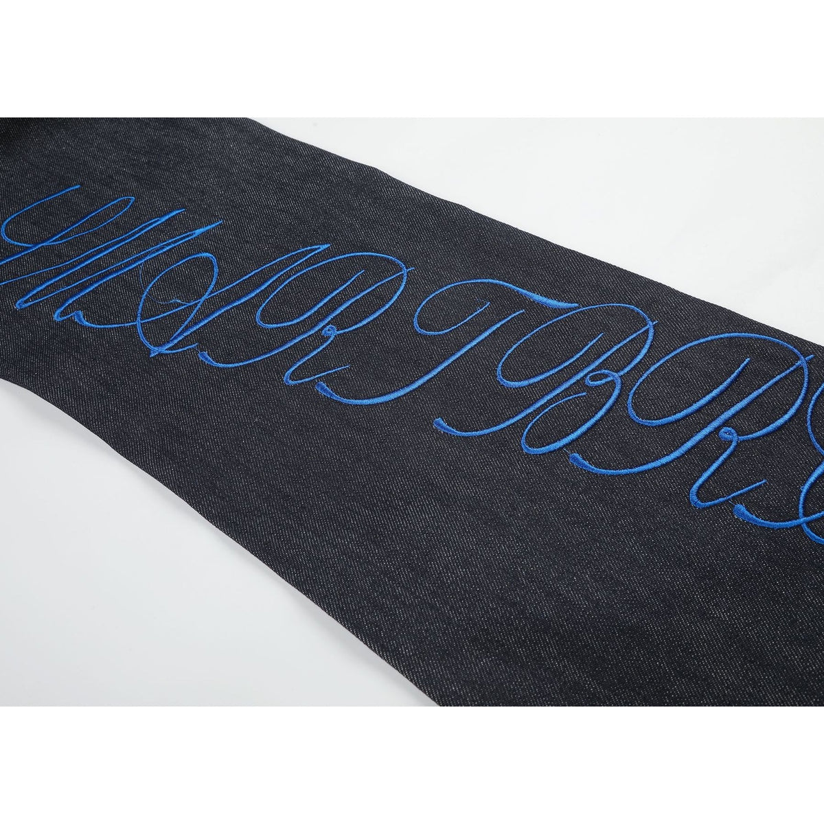 Graphic Embroidery Loose Straight Jeans MB7470