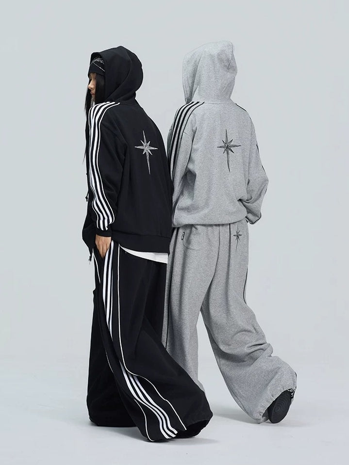 【上下別売り】Star＆Moon Graphic Side-Line Sweat Set-up MB7446