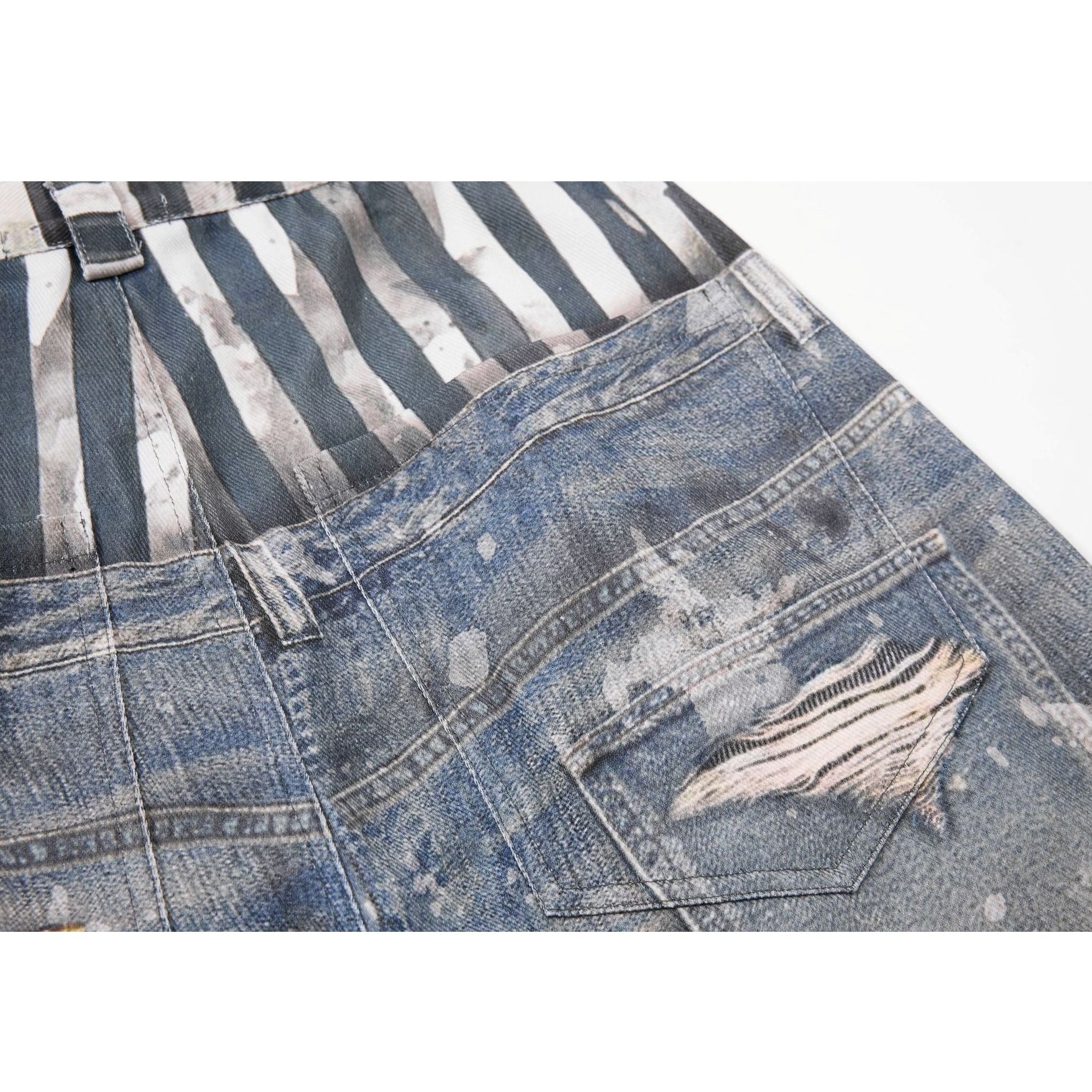 Star Printed Double-Waist Curve Jeans MB7424